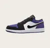 Zapatos Putian transfronterizos comercio exterior al por mayor zapatillas deportivas casuales versátiles de moda Jordan 1 para parejas, AJ1 de caña baja, zapatillas de panda para hombre y mujer