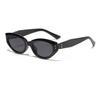 Procesamiento de Gafas Personalizadas Ovaladas Montura Pequeña Dientes de Plástico Gafas de Sol de Moda Gafas de Sol para Mujer Protección UV para Hombre