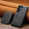 Funda para Teléfono Móvil Dos en Uno Adecuada para Samsung S26Ultra Galaxy25 Cargador Inalámbrico Magnético Soporte para Tarjetas Funda de Cuero
