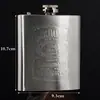 Conjunto de Cantil de Vinho Russo com Aço Inoxidável Espessado, Cantil Portátil para Exterior, Conjunto de Garrafas de Vinho Pequenas Planas