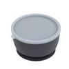Tazón de silicona de grado alimenticio con ventosa a rayas para niños, tazón complementario para comida de bebé, tazón de silicona simple para niños.