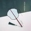 Abanico de Caligrafía con Espacio en Blanco para Escribir, Abanico Pintado a Mano por Ambos Lados, Estilo Hanfu, Estilo Antiguo, Abanico con Borla, Arte de Bambú