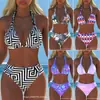 Bikini Sexy de Dos Piezas para Vacaciones en la Playa, Estampado, Nuevo de Verano 2027, Transfronterizo Europeo y Americano