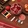 Set de Costura para Boda, Artículos de Dote de la Novia, Kit de Costura Portátil de Bordado de Alta Gama, Colección Completa de Suministros de Dote de la Novia