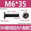 Tornillos Hexagonales Biselados de Acero Inoxidable 304 Cinc Negro Borde Biselado Cabeza Redonda Plana Perno para Muebles Clavos para Férula