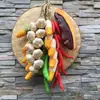 Pimentas, Milho Falso, Alho, Amendoins, Vegetais, Frutas, Restaurante de Fazenda, Decorações de Modelo de Campo de Horta, Cordas para Pendurar