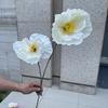 2 papoula grande sem Leaf simulação salão de casamento casa exibir flores falsas atacado