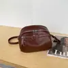 Bolso Pequeño de Cuero Genuino para Mujer 2024 Nuevo Versátil Vintage Diseño Nicho Cuero Vacuno Bolso de Mujer Cuero Suave de Alta Gama Bolso Bandolera
