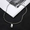 Collar para Hombre Acero de Titanio No se Desvanece Simple Versátil de Gama Alta Collar para Mujer Personalizado Popular Accesorios Venta al por Mayor