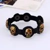 Pulseras Populares Europeas y Americanas de Gran Venta, Joyería Artesanal al por Mayor, Pulseras de Cuero con Calavera de Aleación, Mismo Estilo para Hombres y Mujeres