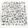 Pacotes Mistos de 100/300 Peças Pequenos Pingentes de Prata do Tibete para Pulseiras, Colares e Acessórios de Joias DIY de Liga Metálica Materiais Atacado