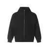 Suéter cárdigan con capucha de alta gama estilo americano para hombre, tejido de estilo perezoso, chaqueta con capucha de color liso, holgada y versátil