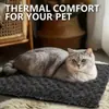 Colchoneta auto-calentable extra grande de terciopelo rosa para perros y gatos - cama para mascotas cálida antideslizante, almohadilla térmica de bajo mantenimiento adecuada para uso en interiores/exteriores, superficie suave y relleno de fibra (adecuado para gatos y perros de cualquier tamaño), cama para perro de interior, caseta para perro, colchoneta para perro, artículos completos para perros, cama térmica para perro, cama para cachorro, artículos esenciales para gatos, cojín térmico para gato