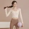 Ropa de Yoga para Mujer, Conjunto de Dos Piezas, Nuevo Estilo 2026, Ropa de Entrenamiento de Pilates de Gama Alta, Traje de Fitness, Top Deportivo de Manga Larga