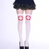 Calcetines de Festival de Halloween Calcetines hasta la rodilla de enfermera Accesorios de disfraz de fiesta Cosplay Calcetines de sangre
