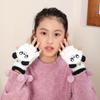 Novas Luvas de Inverno Quentes Fofas de Desenho Animado com Cinco Dedos de Tricô para Estudantes Pelúcia Espessada Com Tampa Flip de Meio Dedo para Aula