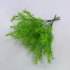 Planta Verde Artificial Transfronteiriça Grama Plástica de 5 Pontas Pinheiro Nebuloso Alecrim Gerânio Samambaia Persa Eucalipto Decoração de Divisória