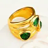 Ventas Directas de Fábrica Transfronterizo Anillo Abierto Geométrico Español Acero de Titanio Electrochapado Oro de 18K Anillo Simple de Aleación de Zinc para Mujer