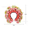 Grampo de Cabelo com Flor Artificial L04 Estilo Étnico Faixa de Cabeça com Flor de Seda Guirlanda para Fotos Acessório de Cabelo Adereço de Performance Flor Artificial