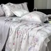 2026 Novo Modelo 50% Tencel Lyocell Estampado Digitalmente Colcha de Verão Conjunto de Quatro Peças