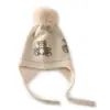 Cachemira Otoño/Invierno 2026 Nuevo Hombres Mujeres Niños Bebé Jacquard Orejas de Osito Protección contra el Frío Punto Gorro Cálido Set