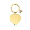 Llavero de Regalo Festivo Más Vendido Transfronterizo Europeo y Americano Spot Material en Blanco Llavero de Metal Arcoíris en Forma de Corazón Venta al por Mayor