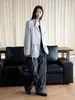 Nuevo blazer de Loufu para otoño e invierno, diseño deconstruido, de Tencel y lana, con dobladillo desmontable para mujer