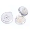 Peine con Airbag de Masaje y Moño Plateado Electrochapado, Lindo Peine Mini Maquillaje Todo en Uno Portátil, Compacto y Portátil para Niñas