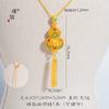 Tienda de Oro Puzuo Mismo Estilo Oro Arena Accesorios DIY con Diamantes, Colgante de Borla de Calabaza de la Fortuna y Loto Cadena para Clavícula para Mujer