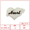 Patches de Tecido em Formato de Coração, Patches Bordados, Atacado Direto do Fabricante, Em Estoque Roupas, Chapéus, Bolsas e Acessórios em Formato de Coração