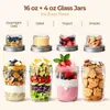 Amazon Frasco de Vidrio Transparente Taza para Avena Taza de Desayuno Sellado Nocturno Ensalada Yogur Separación Húmeda y Seca Para Llevar