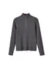 Ropa de mujer de venta caliente transfronteriza en Amazon 2026 otoño top de punto con media cremallera y cuello alto ajuste ceñido capa base versátil