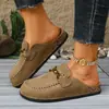 Verano 2026 Nuevo Comercio Exterior Talla Grande Sandalias Casuales Cómodas Planas de Punta Cerrada Slip-On Cómodas Talla Única para la Mayoría
