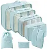 Conjunto de Armazenamento para Viagem Amazon Bolsa de Armazenamento para Viagem Conjunto de Oito Peças Bolsa de Armazenamento para Organização de Roupas de Viagem