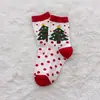 Calcetines Navideños Originales 2026 Nuevos Calcetines de Algodón Peinado de Media Caña para Mujer Calcetines con Temática Navideña Calcetines de Algodón Otoño Invierno Regalo de Navidad