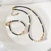 Colar original com contas folheadas a ouro e pérolas de água doce, colar de espinélio preto, design original, luxo leve, alta qualidade, nova coleção outono/inverno
