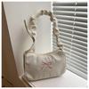 Bolso de Hombro Único de Diseño Nicho Francés 2025 Bolso de Axila para Mujer Nuevo Diseño Nicho Estilo Occidental Plisado Bandolera Bolso de Mujer