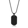Collar Transfronterizo de Amazon Acero Inoxidable Geométrico Pulido Colgante de Placa Militar Acero Inoxidable Etiqueta para Mascotas Artículo de Joyería