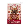 Bandera de Jardín para el Día de San Valentín 2026 Nuevo Patrón de Amor Impreso Atmósfera del Día de San Valentín Bandera Decorativa Personalizada con Fotos