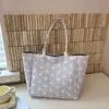 Bolsa de Lona Grande de Gran Capacidad con Lunares, Estilo de Moda Ins para Todas las Estaciones, Artístico, Casual, Bolso de Hombro para Compras