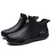 Botas de Chuva Curtas Transfronteiriças para Homens, Sapatos Aquáticos para Entregadores, Botas de Chuva para Cozinha e Pesca para Homens, Sapatos de Borracha Impermeáveis Antiderrapantes