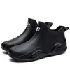 Botas de Lluvia Cortas Ligeras para Hombre, Zapatos de Agua para Repartidores, Botas de Cocina y Pesca para Hombre, Zapatos de Goma Impermeables Antideslizantes