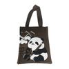 Bolsa Tote Casual Tendência Bolsa de Mão Diária Estilo Nacional Artístico Panda Fofo Versátil Poliéster Tricô Feminino Presente de Acompanhamento