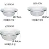 Tigela Castelo de Cristal de Borossilicato com Duas Alças e Tampa de Vidro Transparente para Macarrão Instantâneo, Disponível para Forno, Micro-ondas e Geladeira