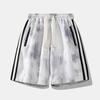 Shorts Casuales de Moda Transpirables Frescos Estampado Tie-Dye Tinta 2025 para Hombre Verano Sueltos Versátiles Bonitos de Cinco Puntos