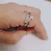 Nuevo anillo de estrella ligero de lujo de estilo japonés y coreano, anillo de dedo ajustable con apertura distintiva y de moda para novias famosas en Internet.