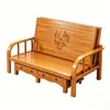 Cama dobrável, uso doméstico multifuncional, sofá-cama de bambu de dupla finalidade, cama simples individual de madeira maciça, cama econômica para cochilo refrescante