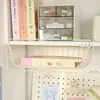 Cesta colgante de almacenamiento debajo de la mesa armario de dormitorio universitario estante organizador en capas mueble estante colgante para litera inferior de noche
