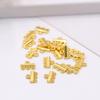 Colgante de borla porosa bañado en cobre y oro real de 18 quilates con retención de color de oro de 14 quilates, transferencia de múltiples cadenas, materiales hechos a mano para bricolaje
