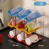 Suporte de armazenamento de xícaras, porta-copos de mesa, organizador de canecas de café e chá para balcão de bar, prateleira multicamadas com cores contrastantes e formato ondulado